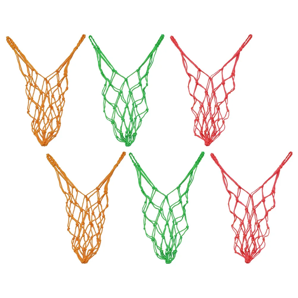 6 Pcs Fruit Vegetable Feeding Net Vegetables Hanging Feeder Nylon Chicken Veggies Skewer Bag