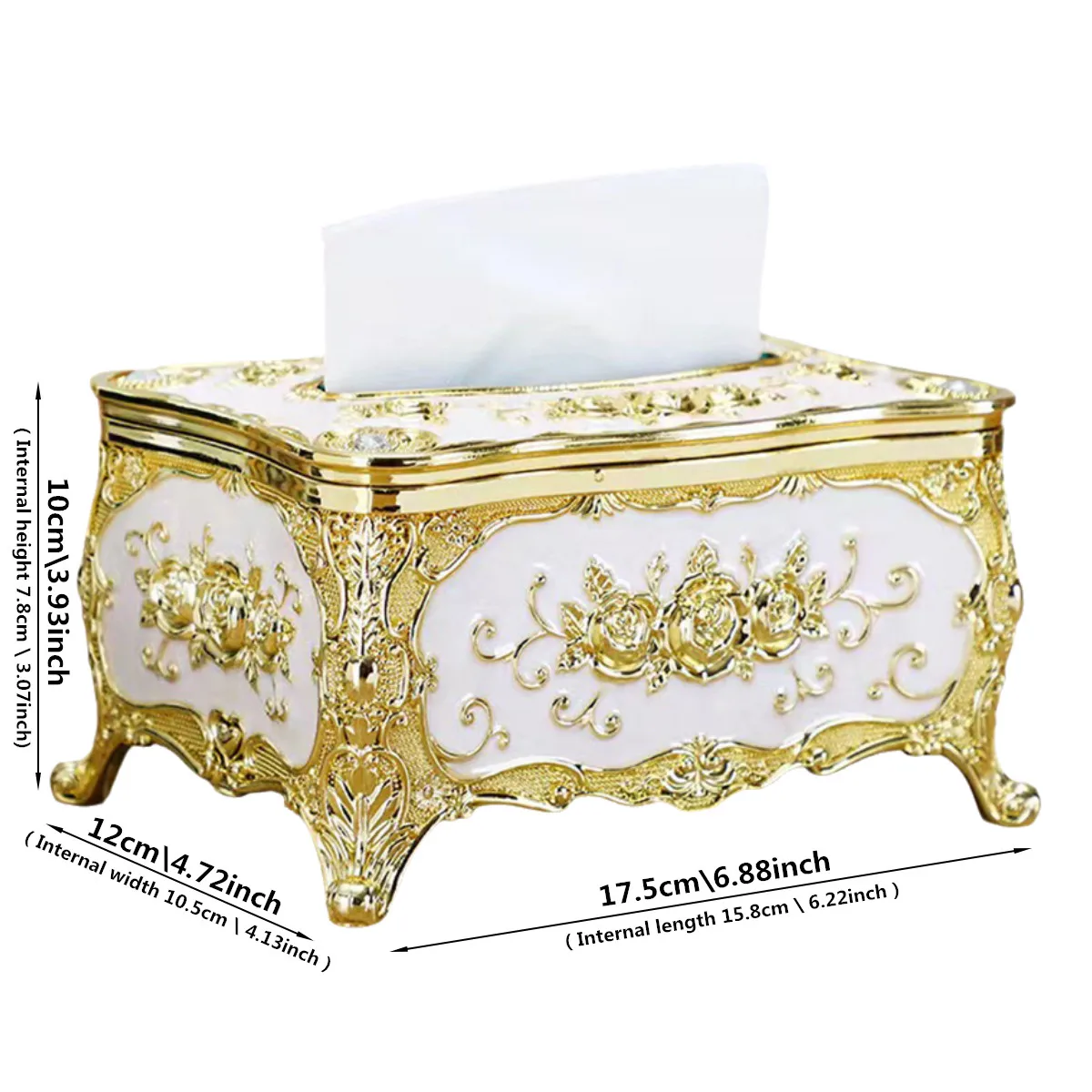 European Style Tissue Box, Home, Kitchen, Living Room, Tabletop, Paper Drawing Box, Creative Hotel Restaurant Napkin Drawing Box