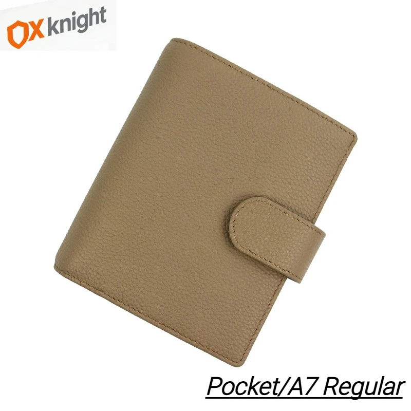 ox-knight-regular-pocket-a7-rings-planner-genuine-pebbled-grain-leather-notebook-cover-agenda-organizer-diary-sketchbook