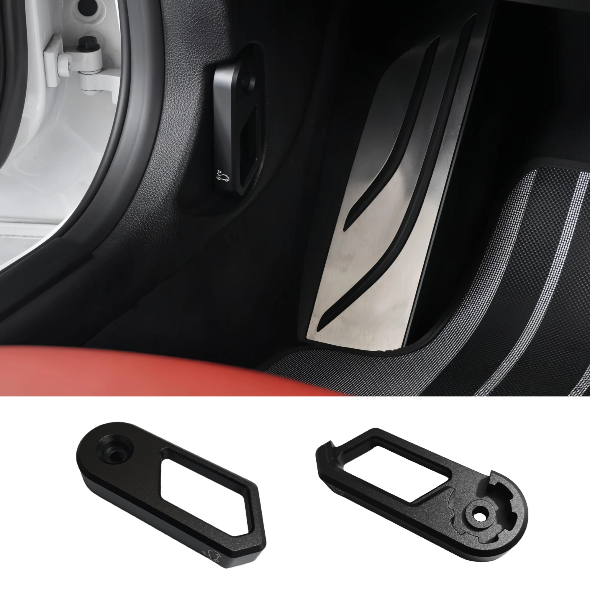 Black Billet Hood Latch Release Handle Pull Lever For BMW F-Chassis F20 F21 F40 F22 F23 F30 F32 F33 M2 F87 M3 F80 M4 F82 F83