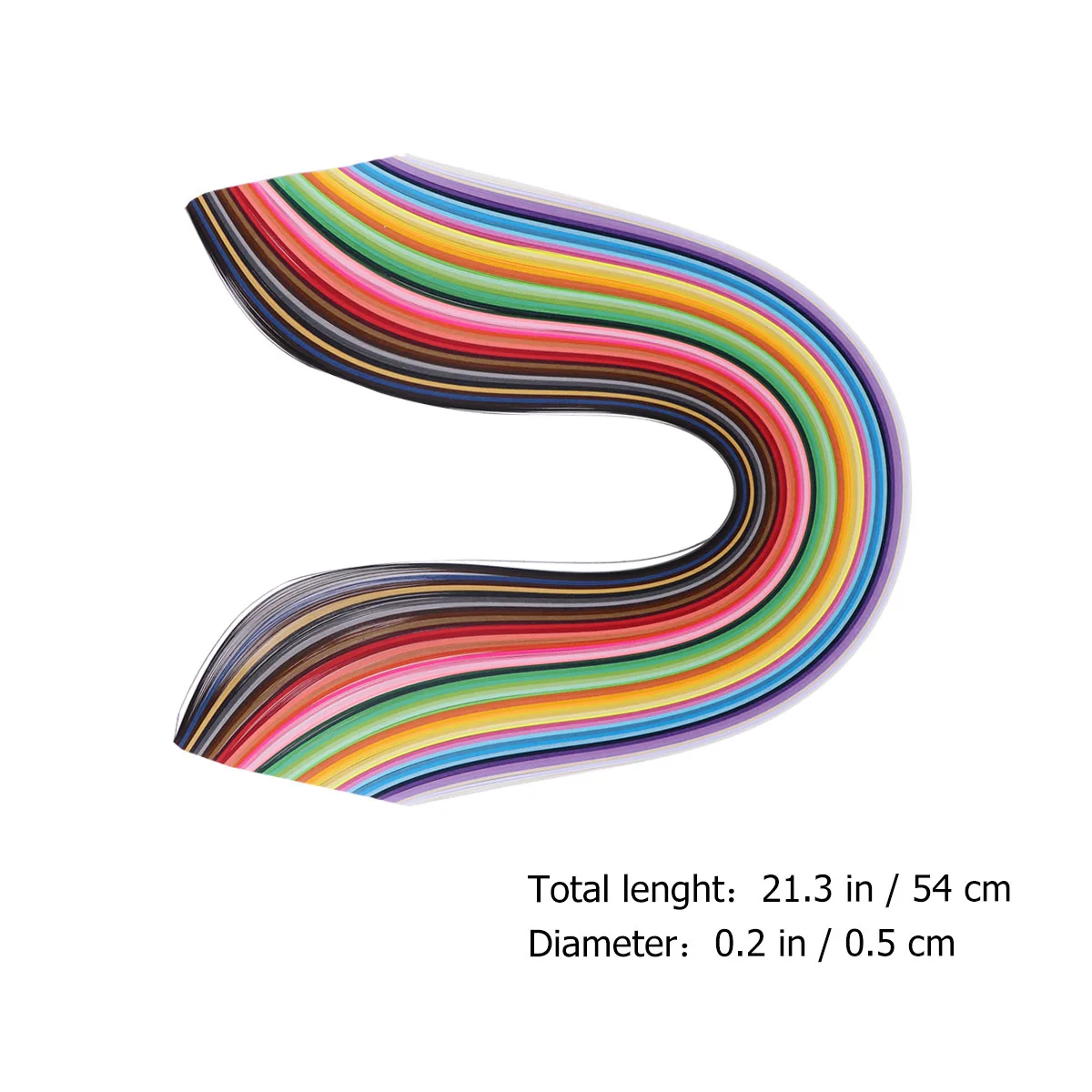 500 Pieces Paper Quilling Strips 50 Colors Set for Creative Crafts DIY Handwork Arts Projects 5mm Colorful Design