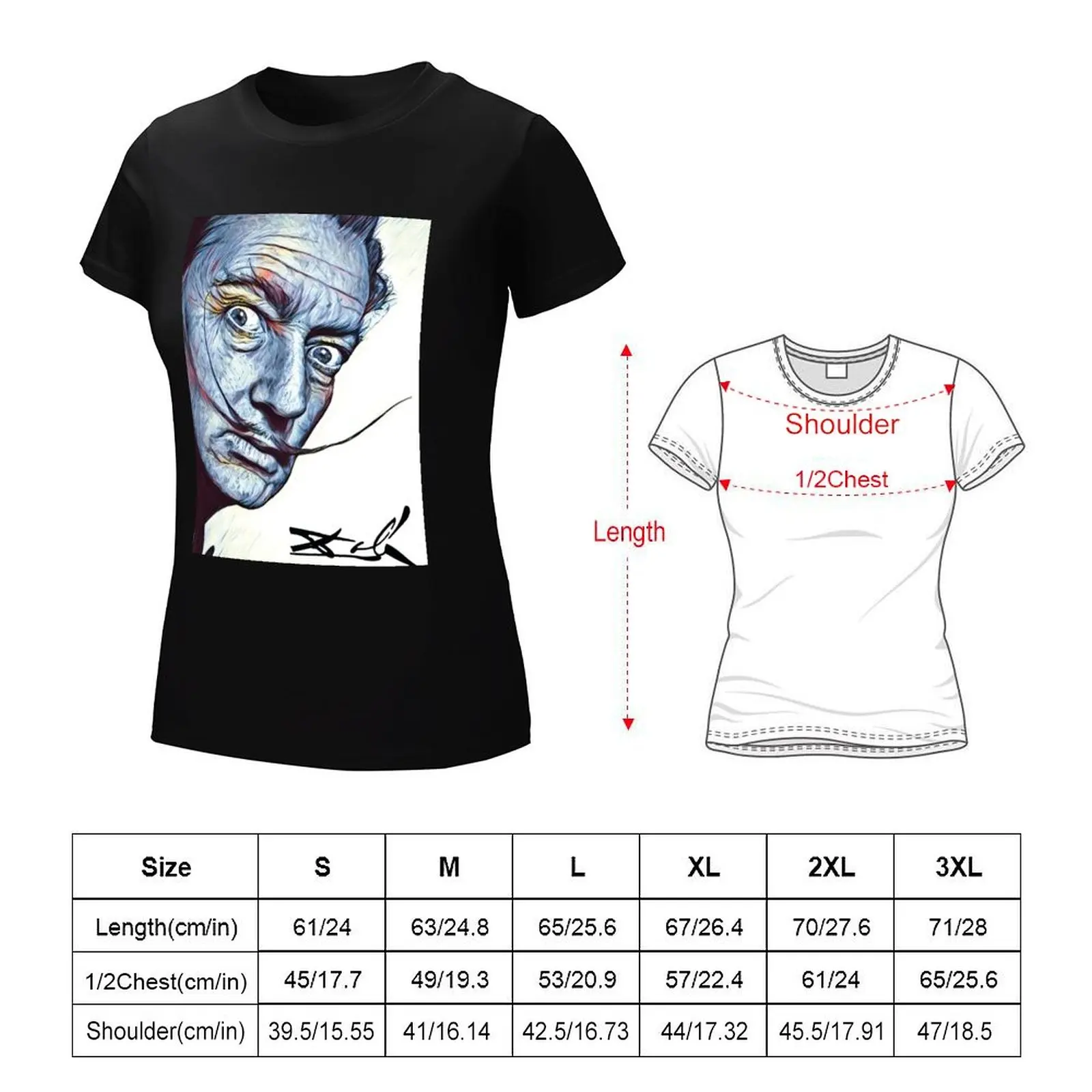Salvador Dali - Weird Look T-Shirt kawaii clothes anime clothes oversized graphics Womens clothing