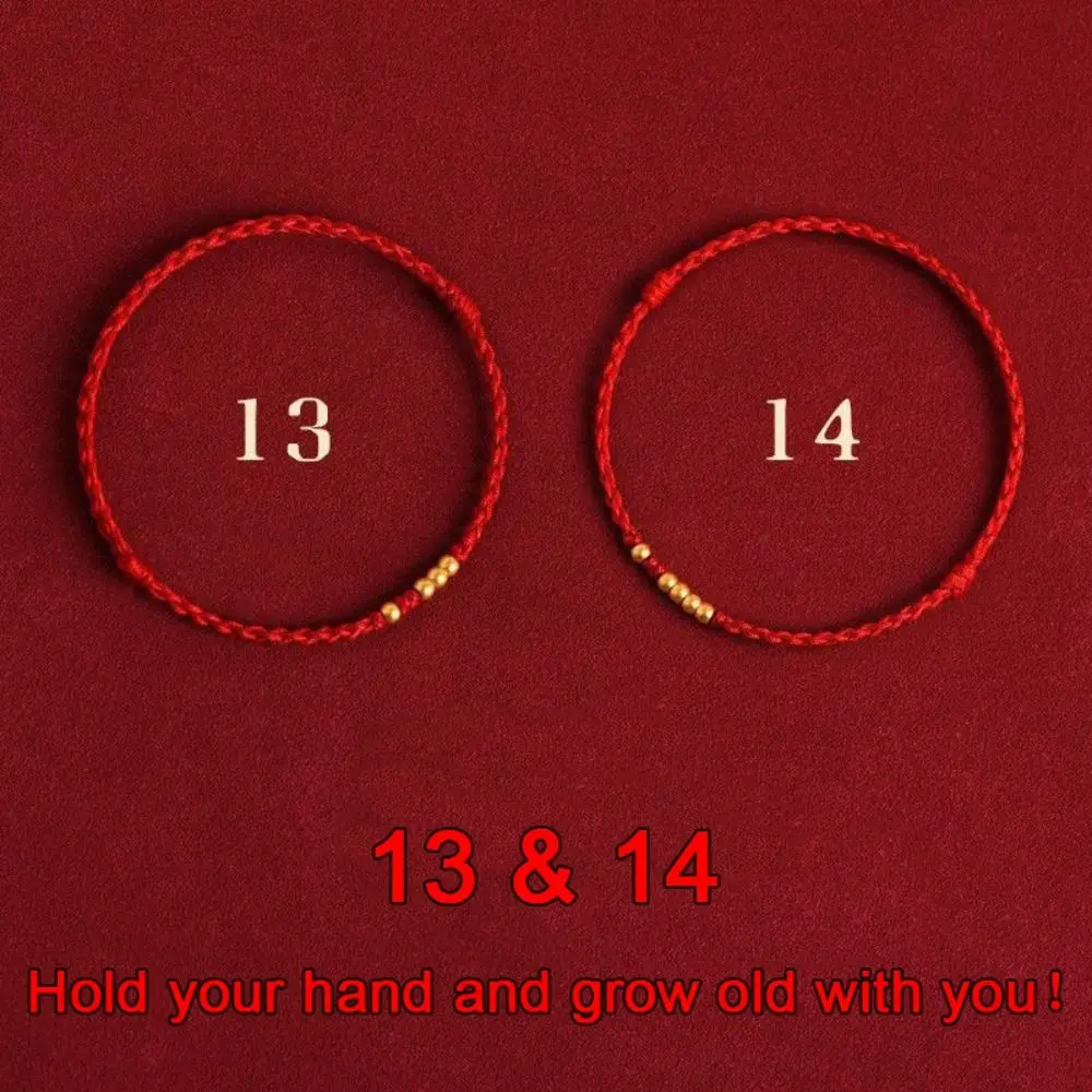 Jewelry Handmade Lucky Couple Bracelets Charm Chinese Zodiac Year Beads Braided Rope Friendship Red String Bracelet
