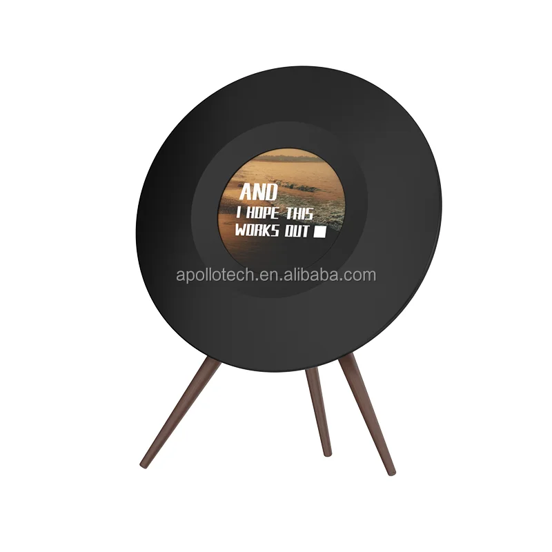 Lyric Display Speaker Powerful Sound with Dynamic Lyrics Visualization, Modern Wireless Audio System for Living Room