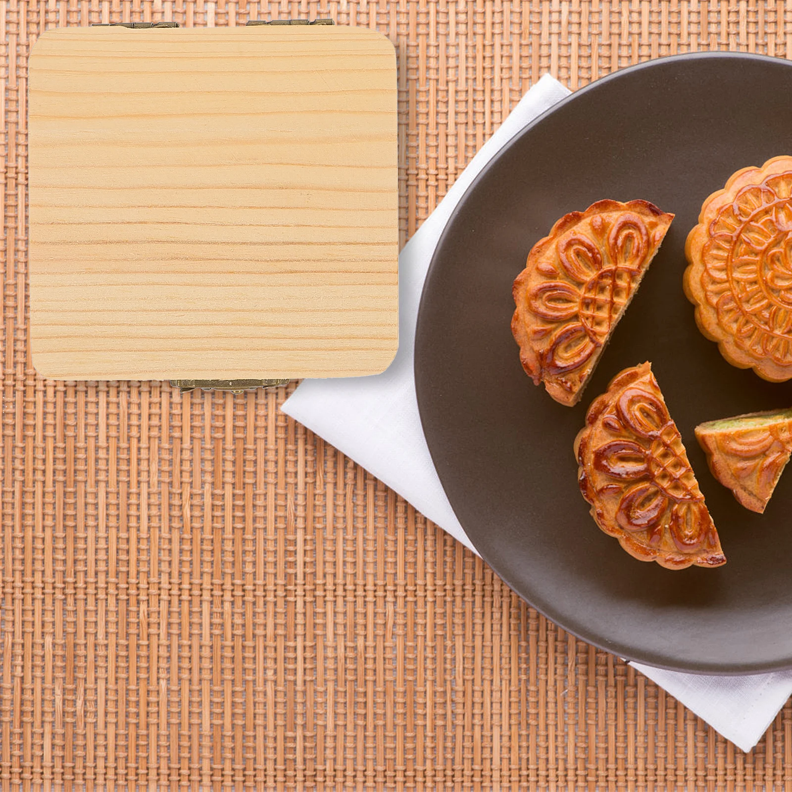 

2pcs Small Wood Storage With Lid For Jewelry Candy Craft Organizer Gift Packaging Case Wooden Box Container Diy Craft Box