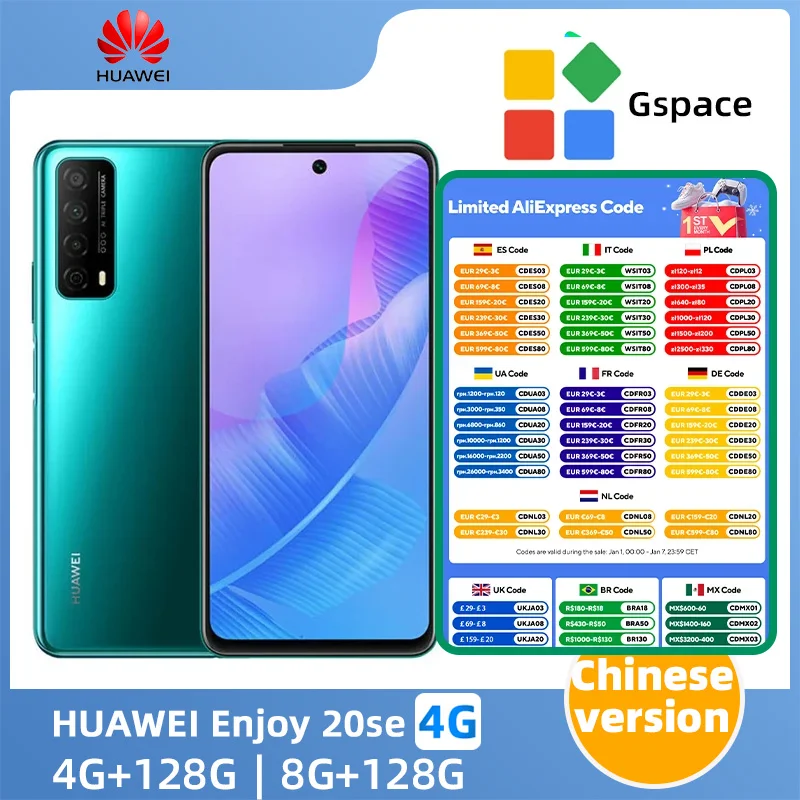 HUAWEI Enjoy 20se Smartphone 6.67 inch LCD 5000 mAh Mobile phones 13MP Camera Original used phone