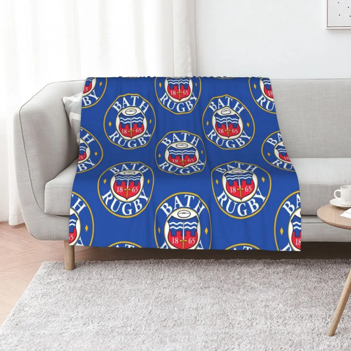 Bath Team Throw Blanket Soft Solid Color Blanket for Couch Bed