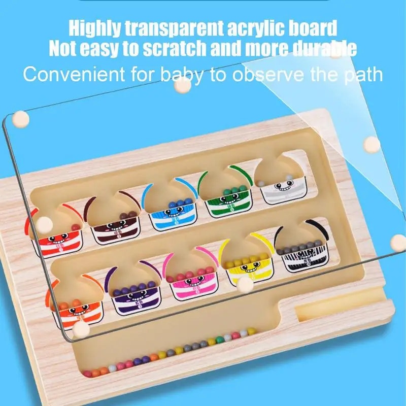 Magnetic Color Number Maze Magnetic Maze Board Creative Educational Learning Toy For Kids Fine Motor Skills Development For 3