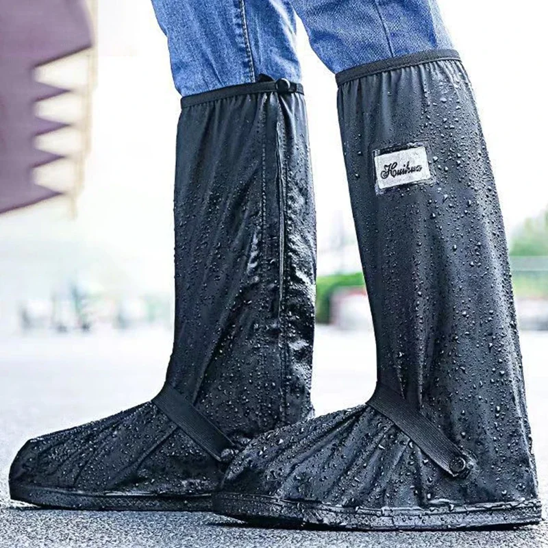 Waterproof Rain High Tube Thick Boot Shoe Cover Boot Galoshes Shoes Covers Overshoes Rain Snow Gear for Cycling Outdoor Sports