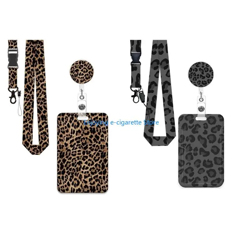 Einziehbares Ausweishalter-Lanyard mit durchsichtigem ABS-Kartenschutz für Mitarbeiter Y4QF – Detail 4