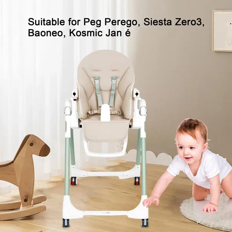 PU Couro Cadeira de Jantar Capa para o Bebê, Soft Seat Cover com Estofamento, Cadeira Alta Almofada Almofada para Peg Perego Siesta Zero 3