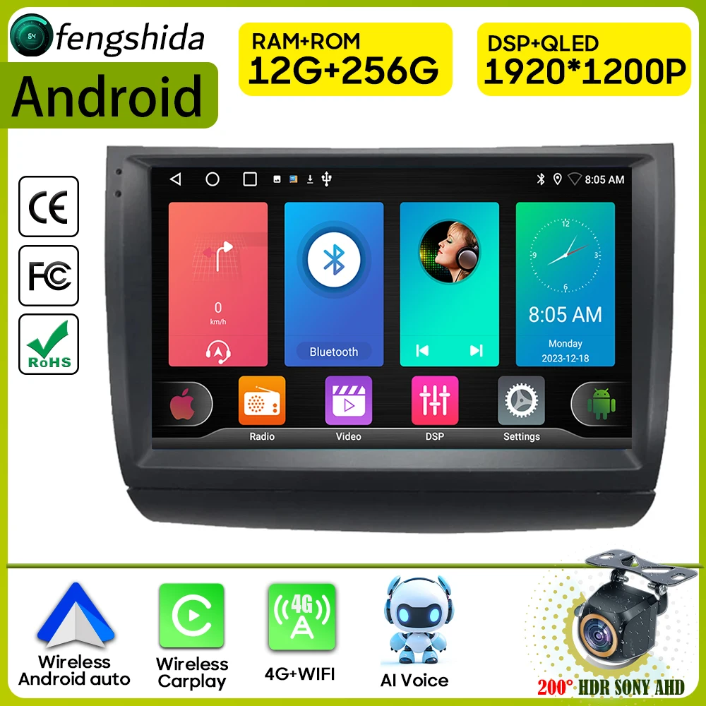 

Автомобильный радиоприемник Carplay для Toyota Prius 20 2002-2009 навигация GPS Android авто стерео Мультимедийный Плеер экран Wifi № 2din