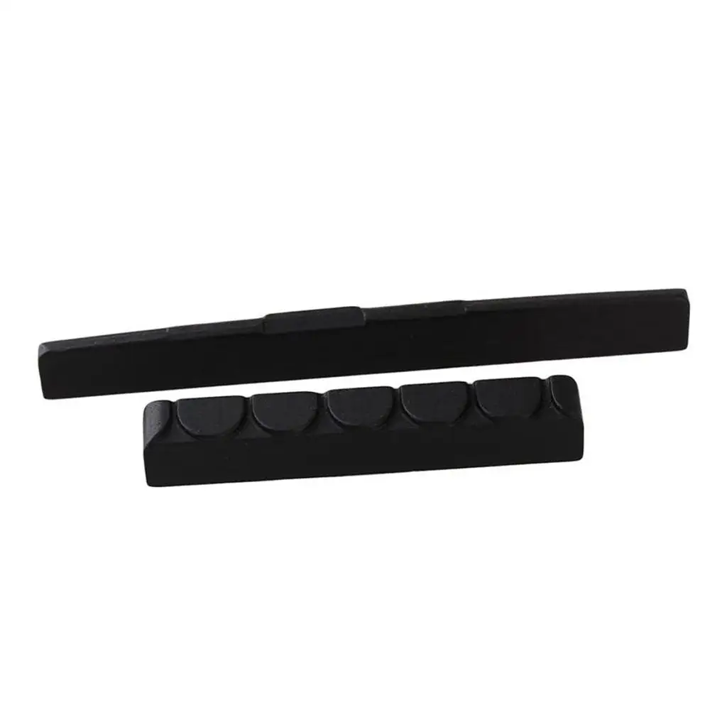 6 String Guitar Bone Saddle Nut Set Classical Guitar Accessories Wooden Bridge Replacement for Musical Instrument
