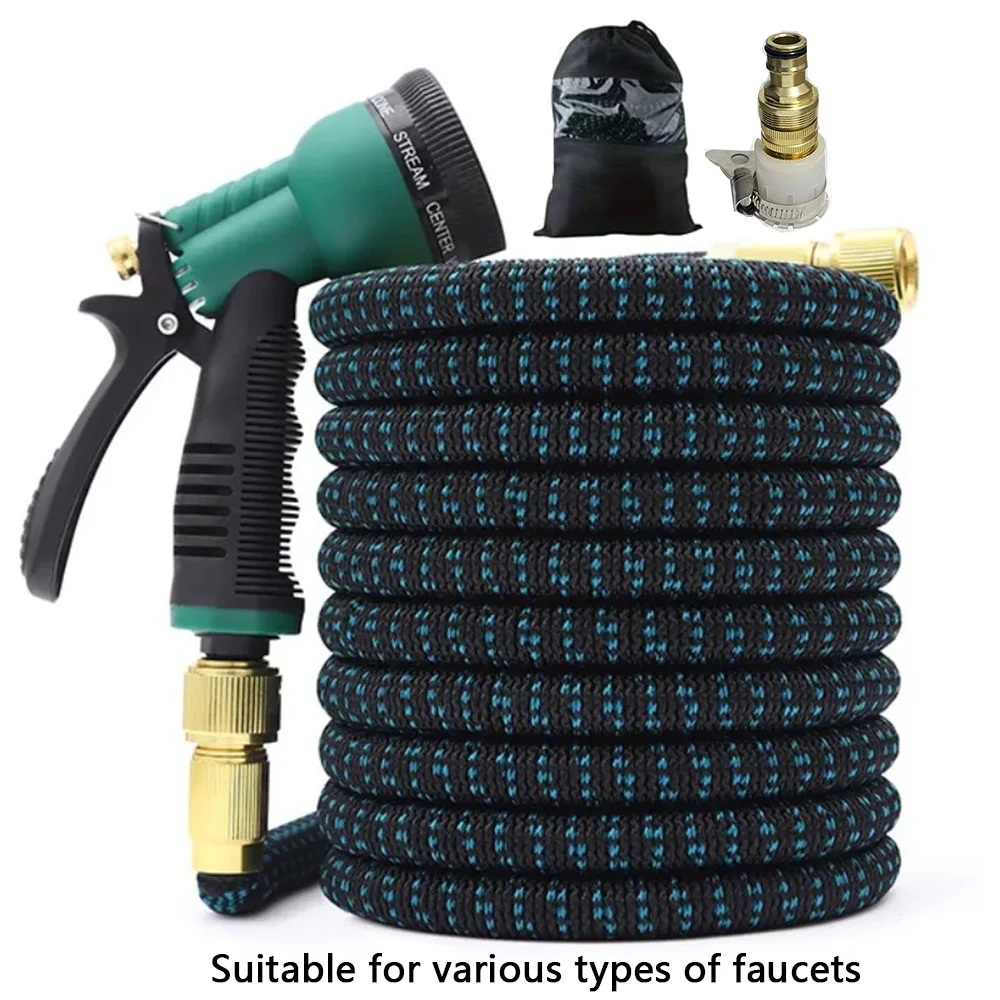 1 set of garden soft water hose water gun with universal joint, high-pressure car washing irrigation magic, watering, gardening,