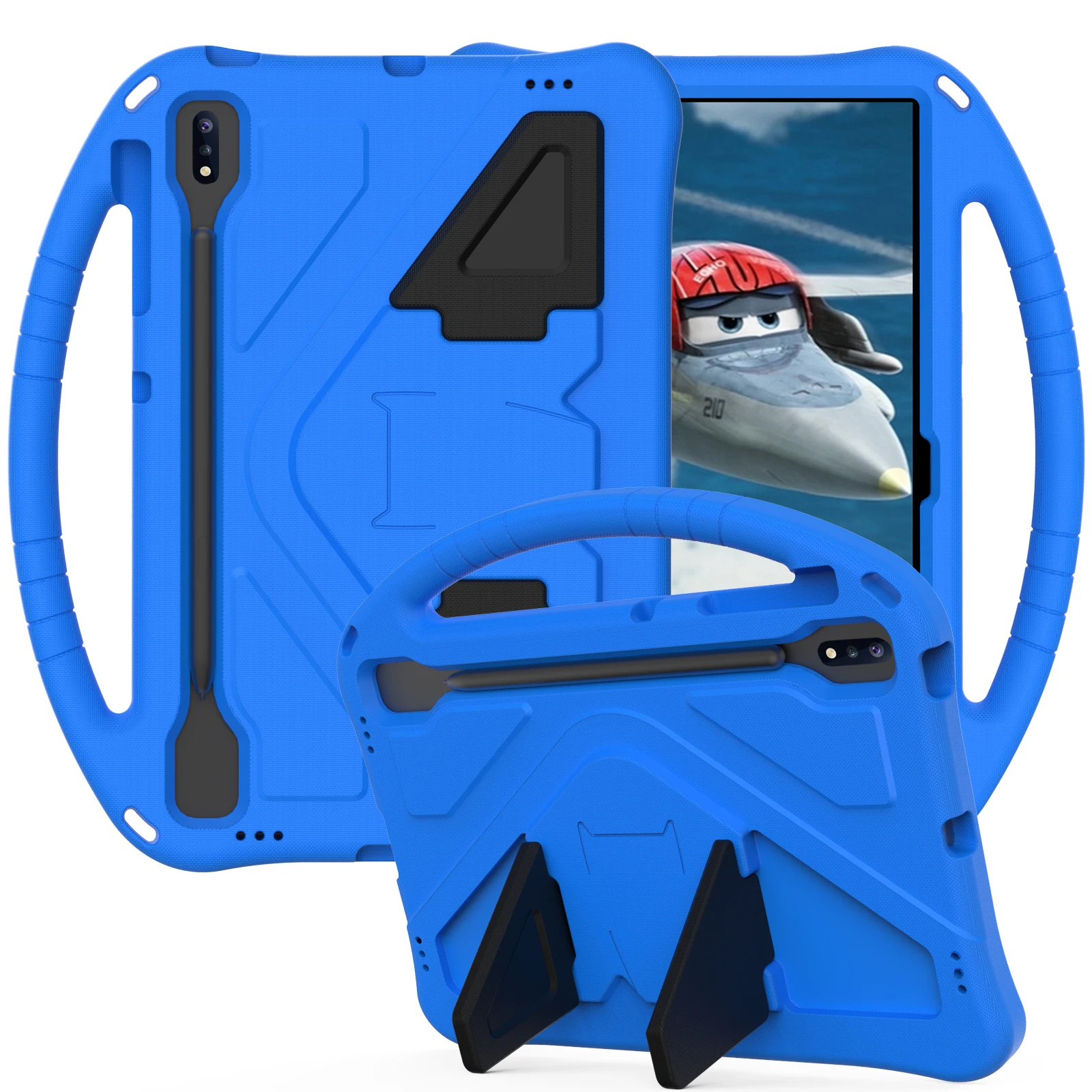 Kids Funda Case For Samsung Galaxy Tab S10 Lite S9 FE S8 S7 10.9" 11.0" S10 S9 FE S8 S7 Plus 12.4" EVA Stand Cover Hand Holder