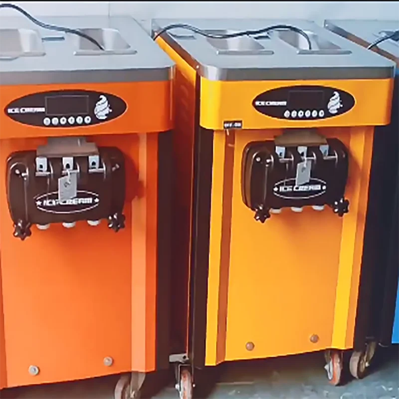 

Commercial New Professional Ice Cream Desktop Widget Ice Cream Machine Three Flavors Commercial Ice Cream Machine