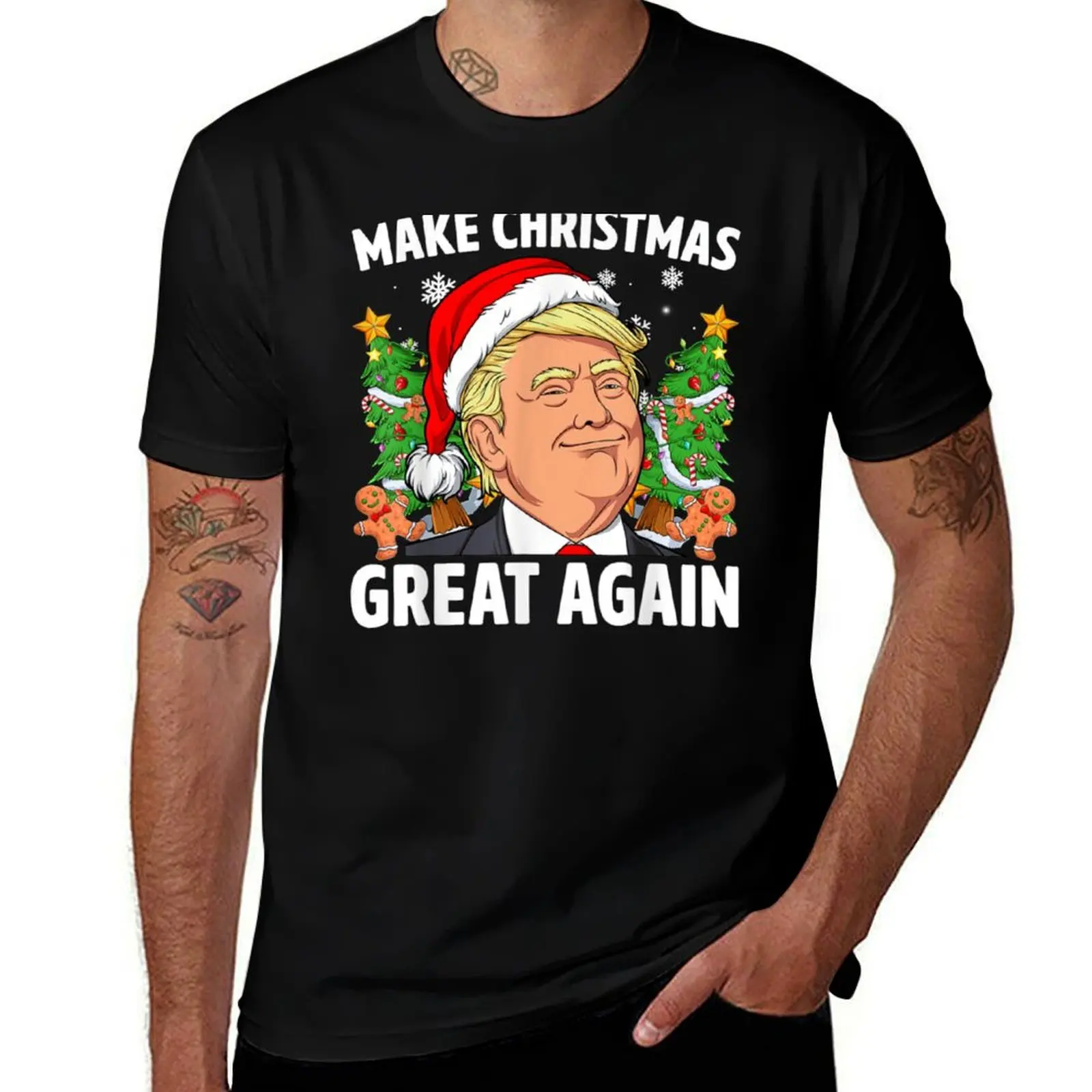 

Trump Make Christmas Great Again Ugly Christmas Sweaters T-Shirt animal prinfor boys funny costumes shirts men