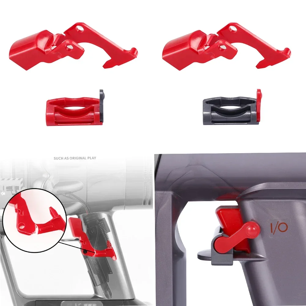 Peças Aspirador Botão Interruptor, Gatilho Lock Kit, Sweeper Substituir Botão Interruptor, Fit para Dyson V7, V8, V10, V11