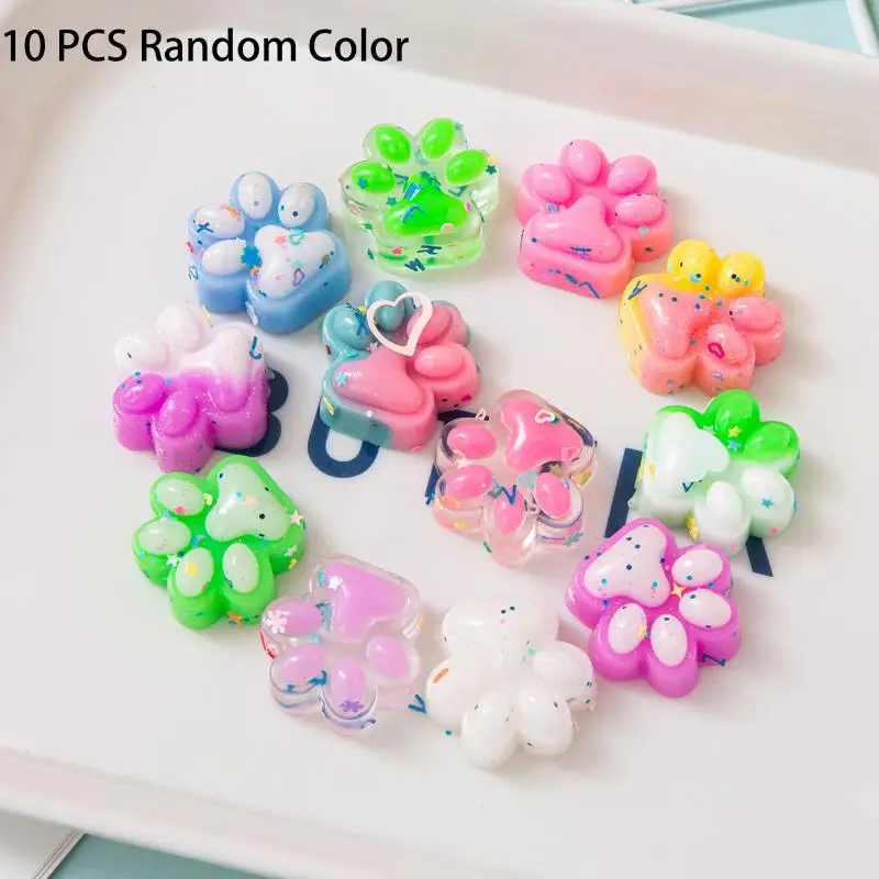10/20Pcs Random Mini Cute Cat Claw Pinch Fun Colorful Fillers for Pressure Reduction Cartoon Style