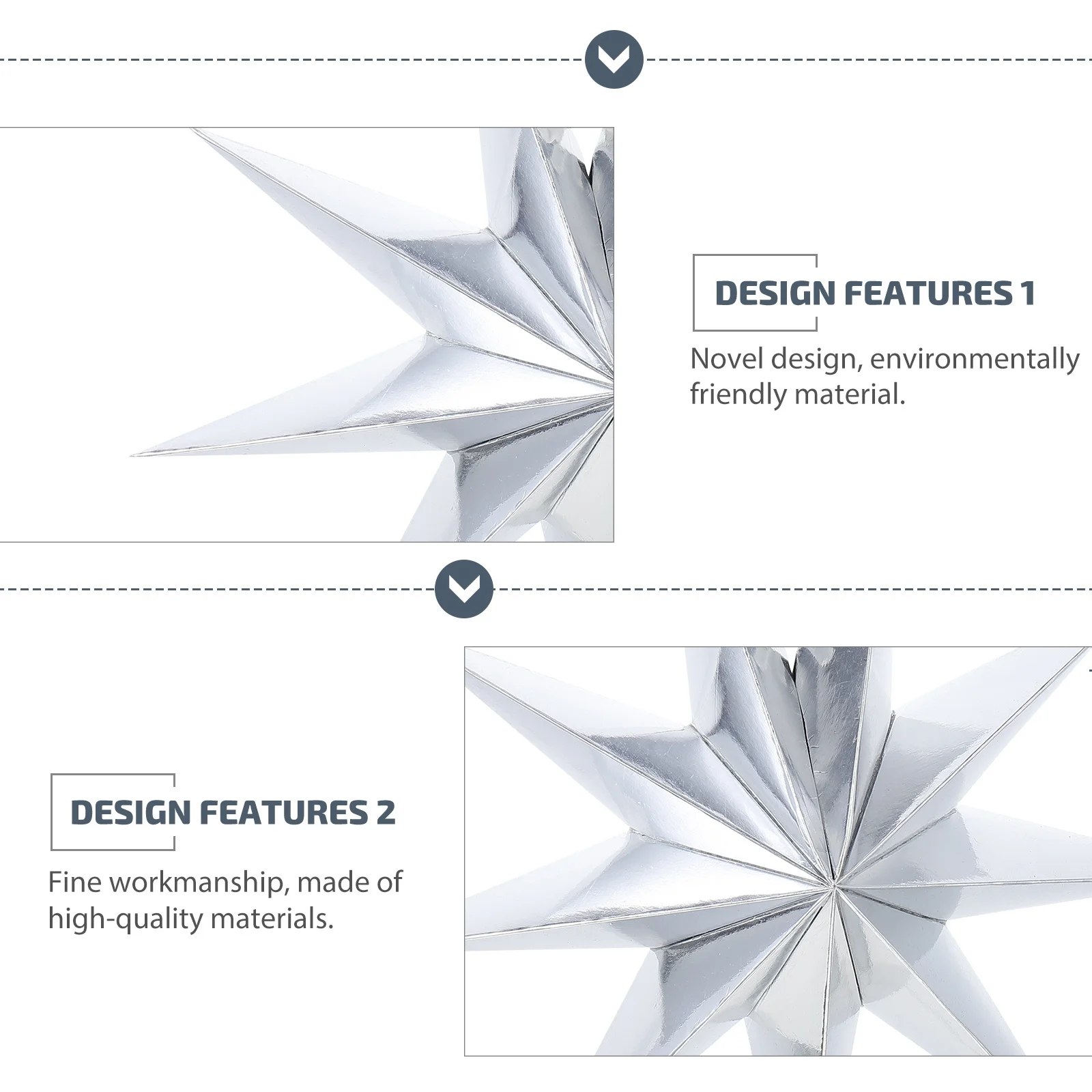 

2pcs Nine-Pointed Star Paper Lampshades Origami Hanging Light Covers Decorative Lanterns For Home Party Christmas Decoration