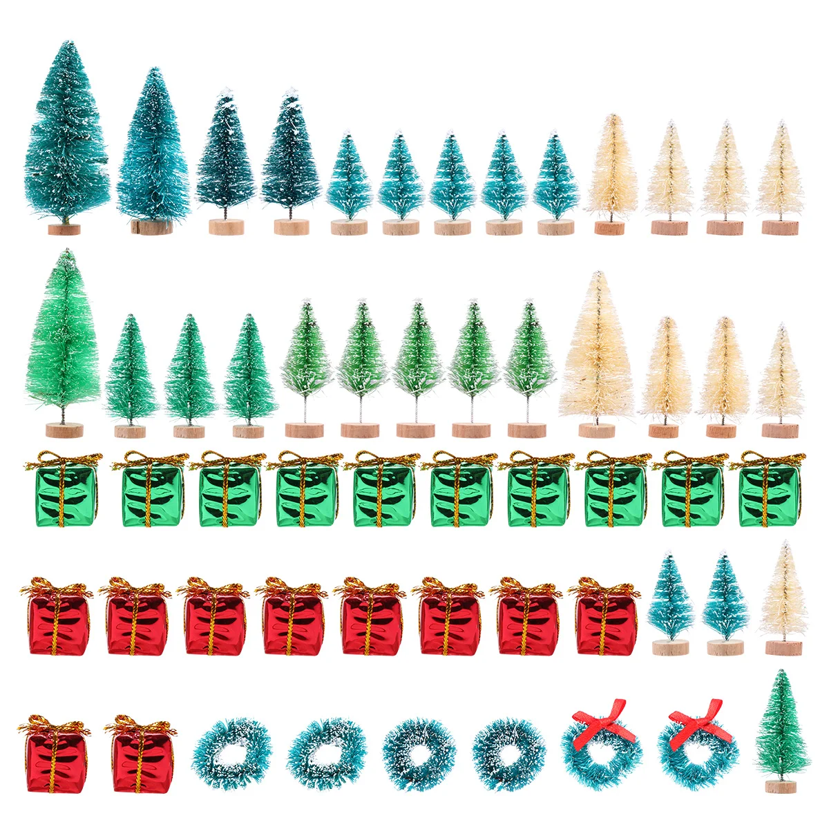 

Artificial Simulated Christmas Tree Set Frosted Garland Trees Sisal Silk Christams