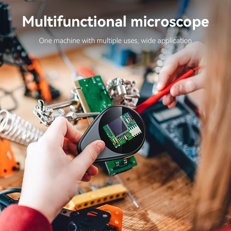 Children's Portable Digital Magnifying Glass Science Experiment Set Toy Microscope for Primary School Students Repair Tool