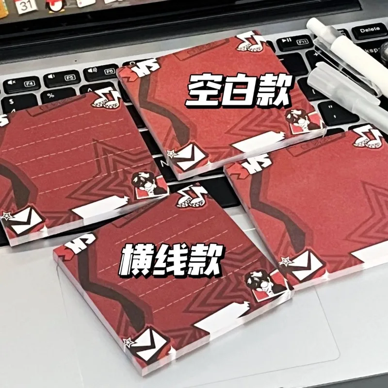 Persona Aniem Non Sticky Amamiya Ren Akechi Goro Sticky Note Детские канцелярские принадлежности Студенческая коллекция сообщений Подарок Водонепроницаемый Diy