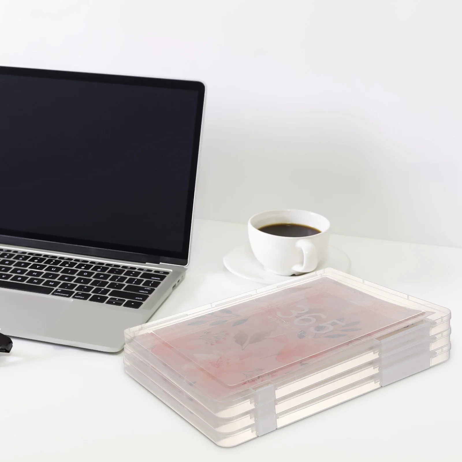 6Pcs Transparent Document Organizer Clear Plastic File Storage Box Paper Holder Lid Office School Home Document Organizer