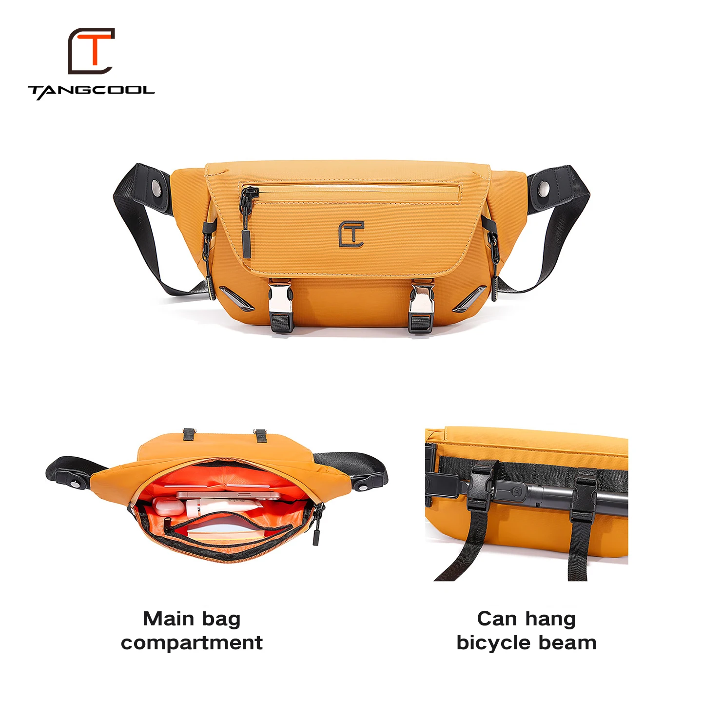 

Сумка-слинг TANGCOOL для мужчин и женщин, водонепроницаемая нагрудная сумка через плечо, сумка-мессенджер для велоспорта с несколькими карманами