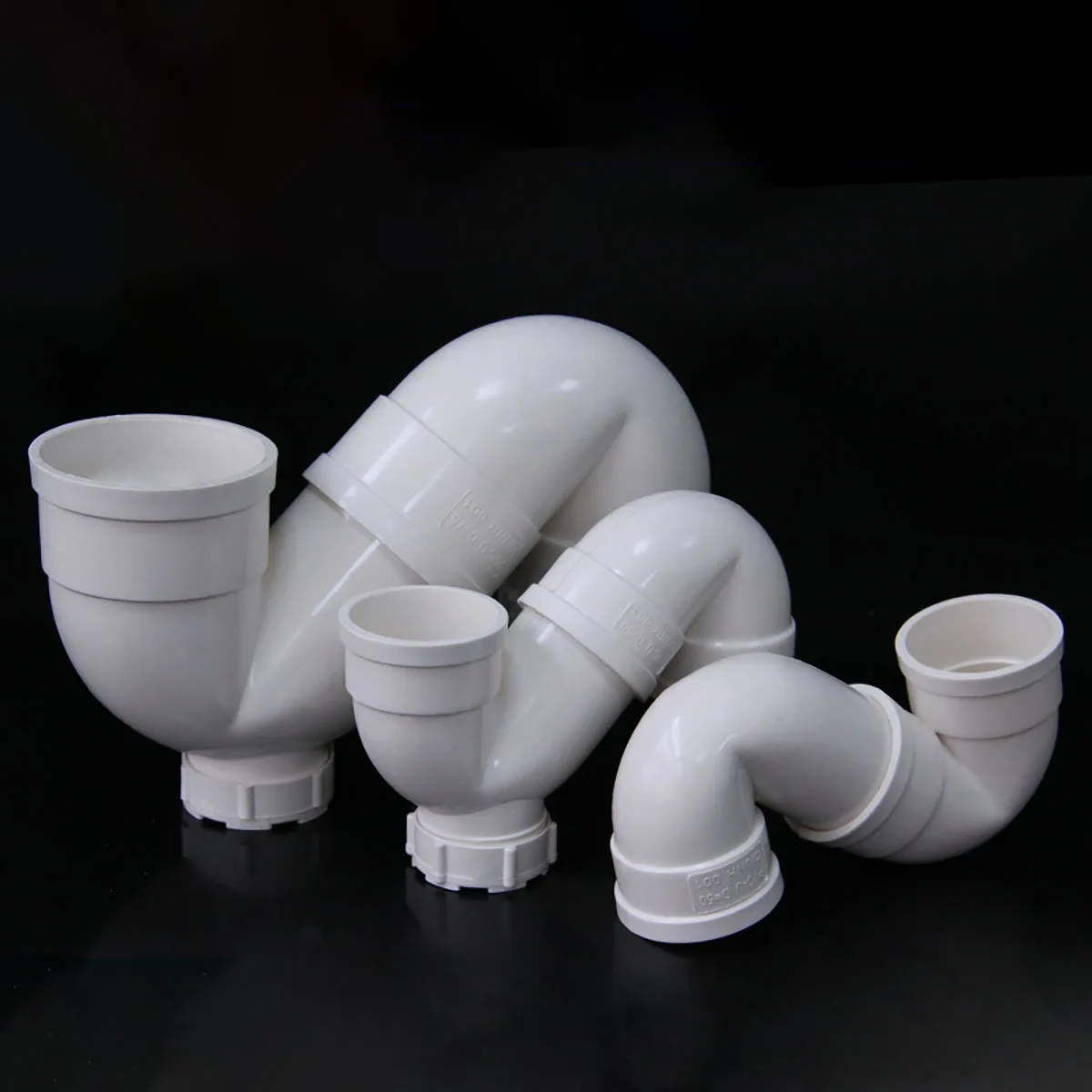 1Pcs Inner Dia 50 75 110mm PVC S Elbow Connector Kitchen Bathroom Drainage Pipe Fittings Water Tube Anti-Odor Joint