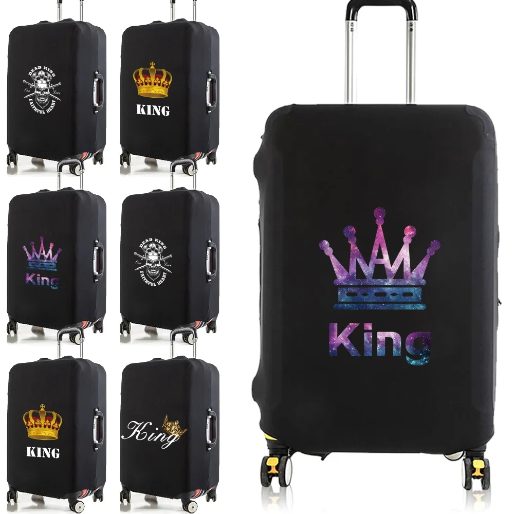 

Travel Luggage Dust Cover Protective Case Queen King Print Travel Accessories Elastic Luggage Cover Apply To 18-28inch Suitcase