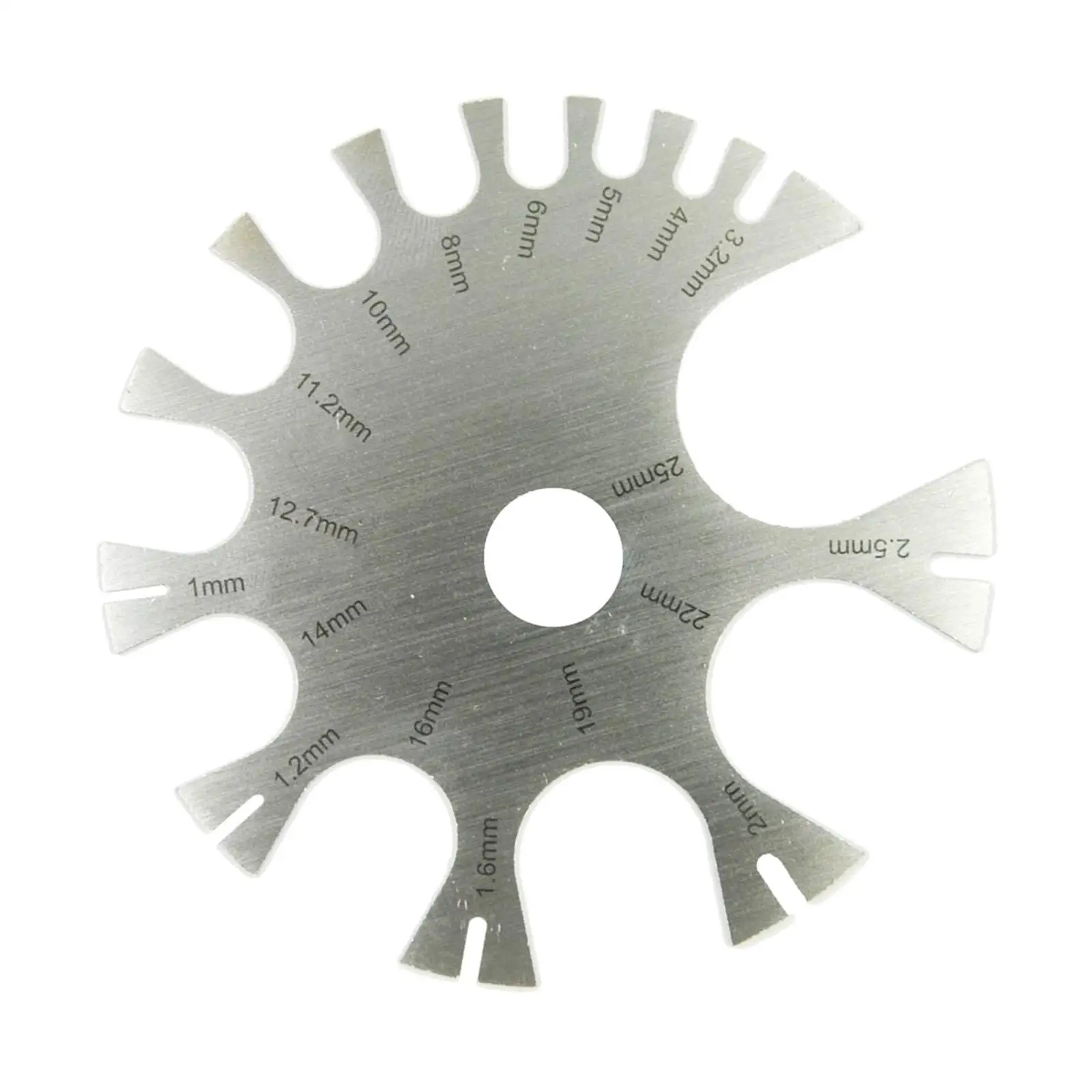 Medidor de piercings de joias corporais, medidor de ferramenta de medida profissional de aço inoxidável