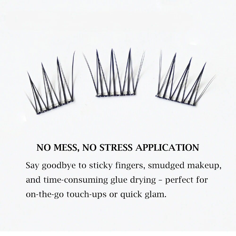 Nessuna colla necessaria Idol Ciglia finte Grande capacità 7-9mm Ciglia autoadesive Estensione ciglia fai da te Ciglia a grappolo per trucco coreano
