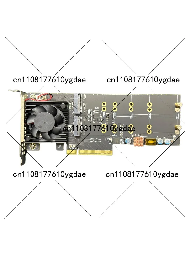 Split-Free Drive-Free M.2 NVMe PCIe Expansion Card PLX8747 Adapter Half-Height Four-Disc for Enhanced Computing Performance