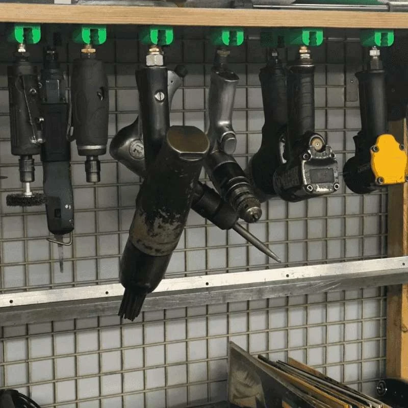 Wall Mount Pneumatic Tool Holder Air Impact Wrench Hanging Bracket Garage Workshop Air Tool Storage Organizer Rack