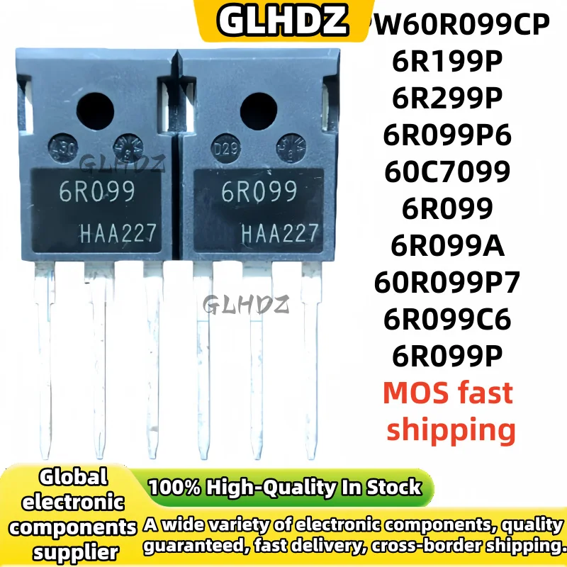 5 pieces/lot  TO-247 NEW  IPW60R099CP 6R199P 6R299P 6R099P6 60C7099 6R099 6R099A 60R099P7 6R099C6 6R099P MOS fast shipping
