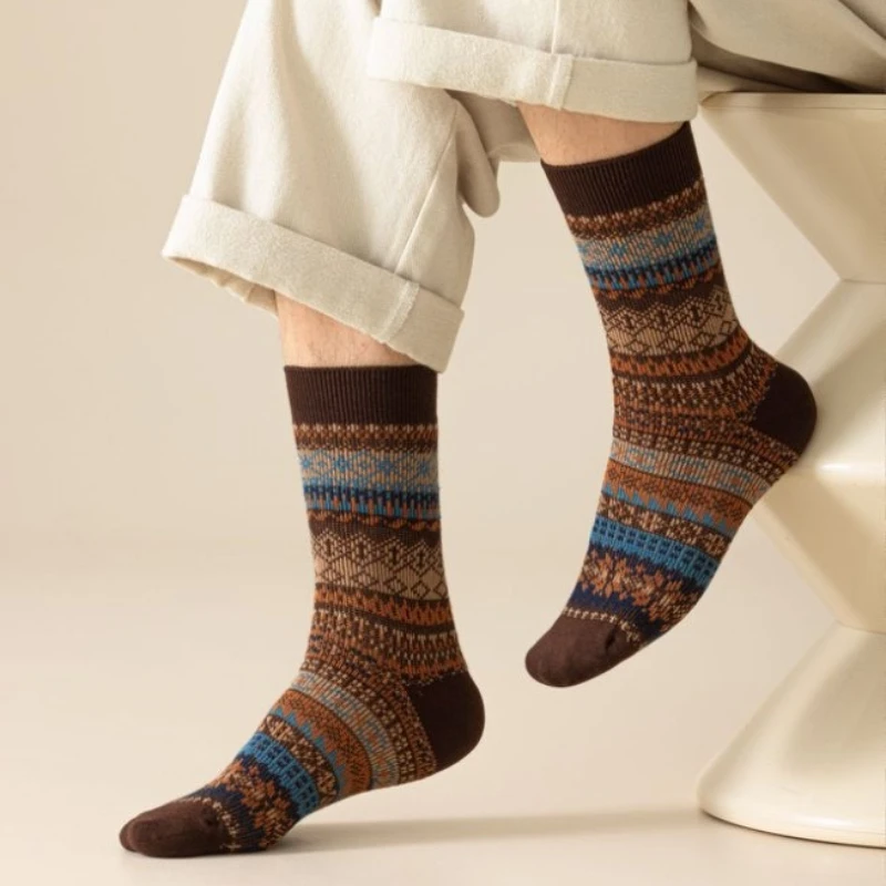 Women Men's Dress Socks Cotton Crew Socks Breathable and Sweat-absorbing Funky Colorful Pattern Crew Socks