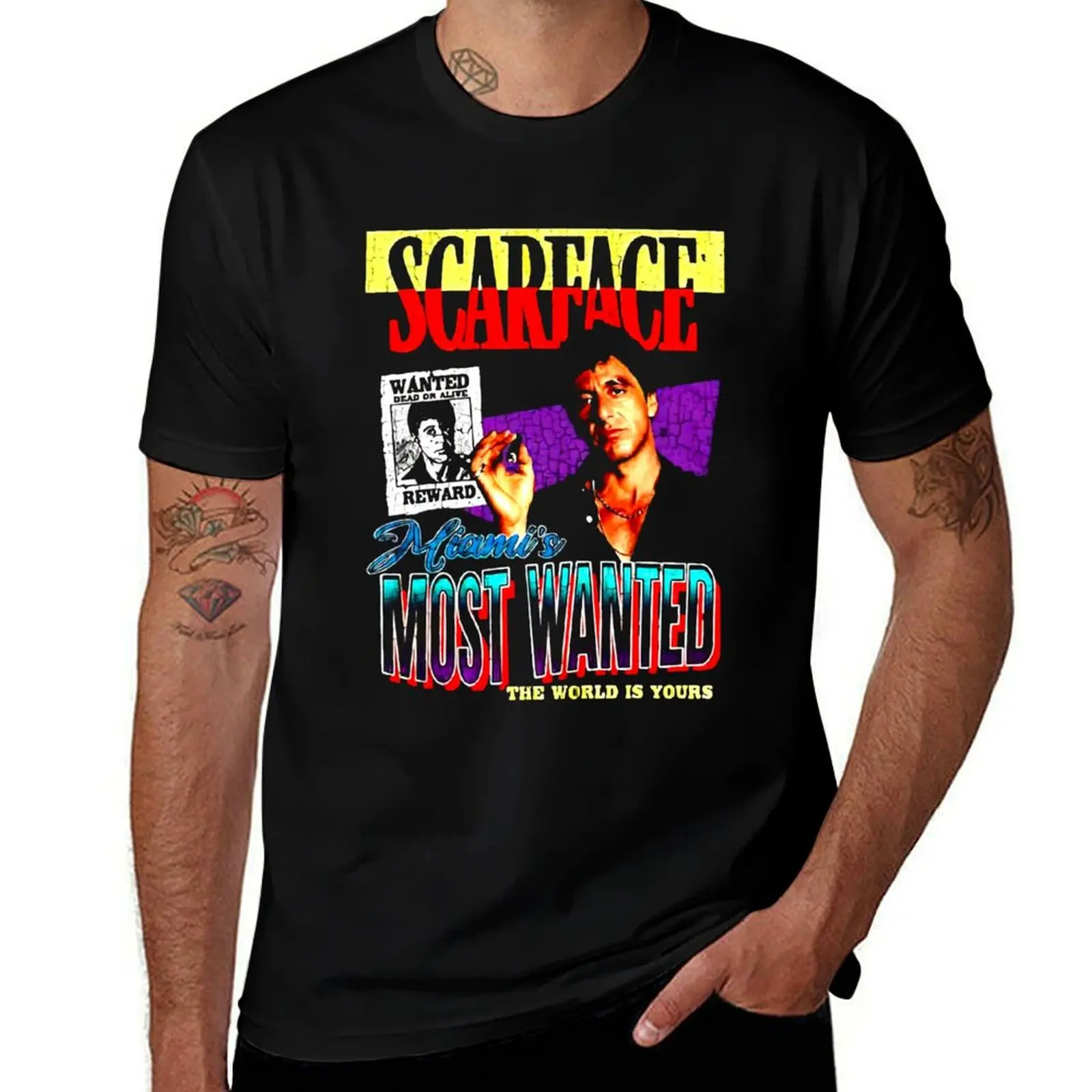

More Then Awesome Scárfáce Miami’s Most Wanted The World Is Yours T-Shirt man t shirt graphic anime t shirts oversize T-Shirt