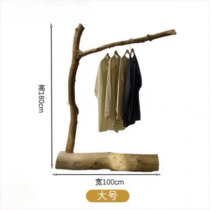 Arte de piso, simples e prática, quarto de madeira maciça, cabide de galhos