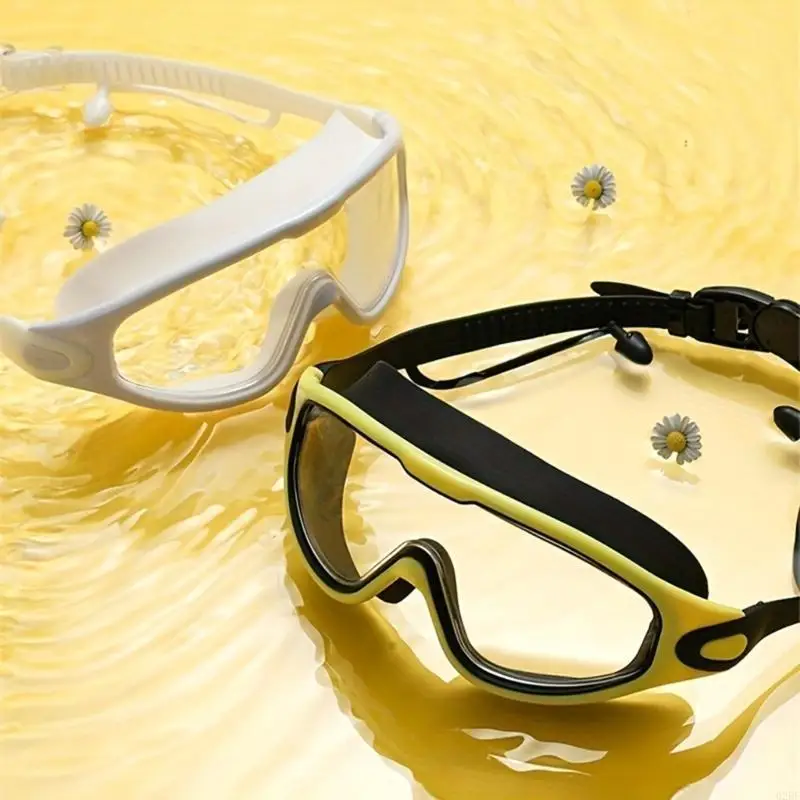 Big Frame Swim Goggles Antifog Swimming Goggles Flat Light Swimming Glasses Snorkeling Divings Goggles for Women Man