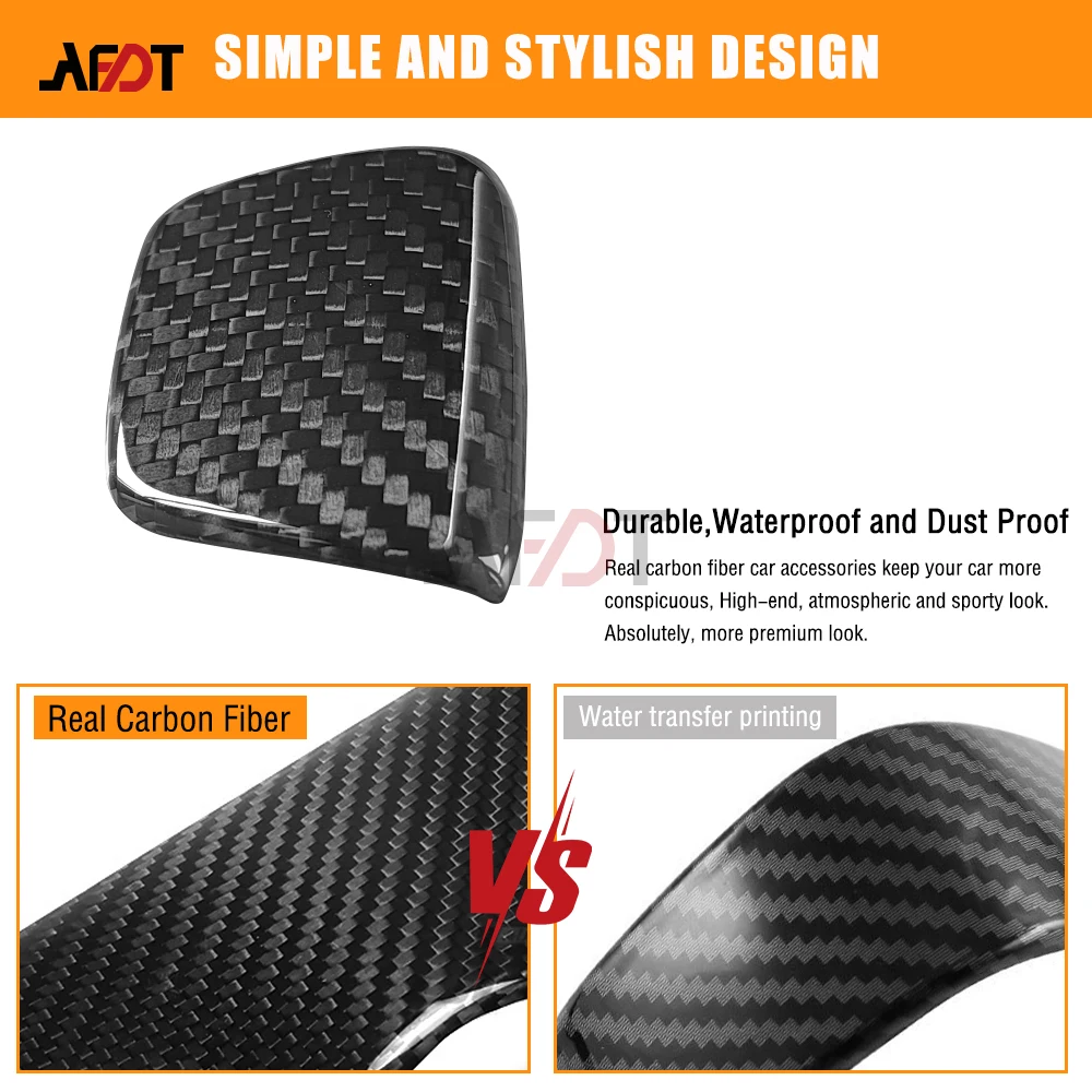 AFDT For Benz AMGGT Interior Carbon Fiber Center Console Gear Shift Knob Cover Trim Sticker C190 R190 AMG GT GTR GTS 2015-2018