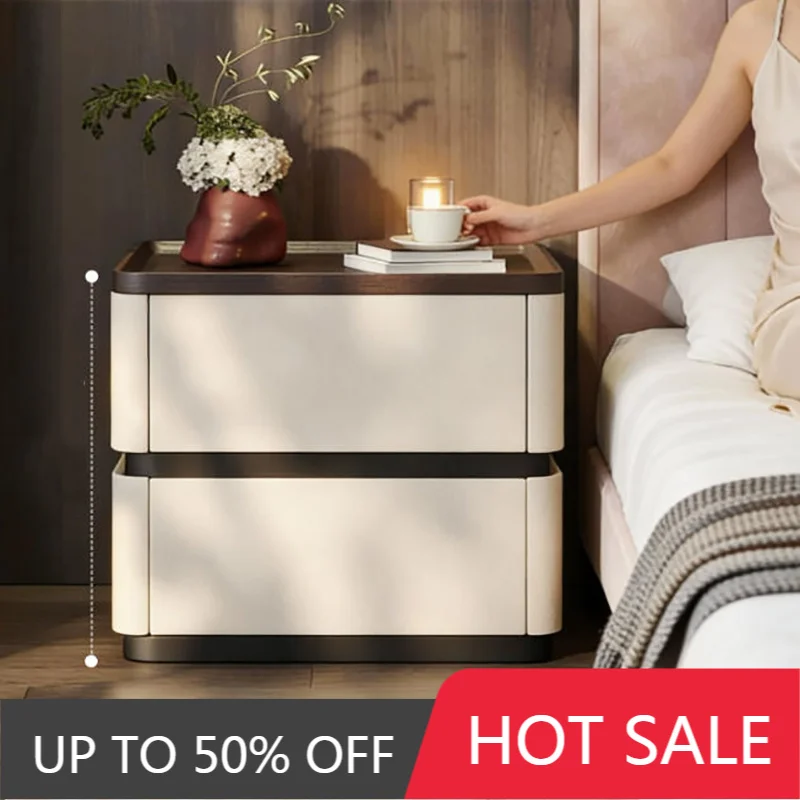 Modern Nordic Nightstand Luxury Vintage Aesthetic Storage Trendy Display Nightstand Mesilla De Noche Bedroom Furniture