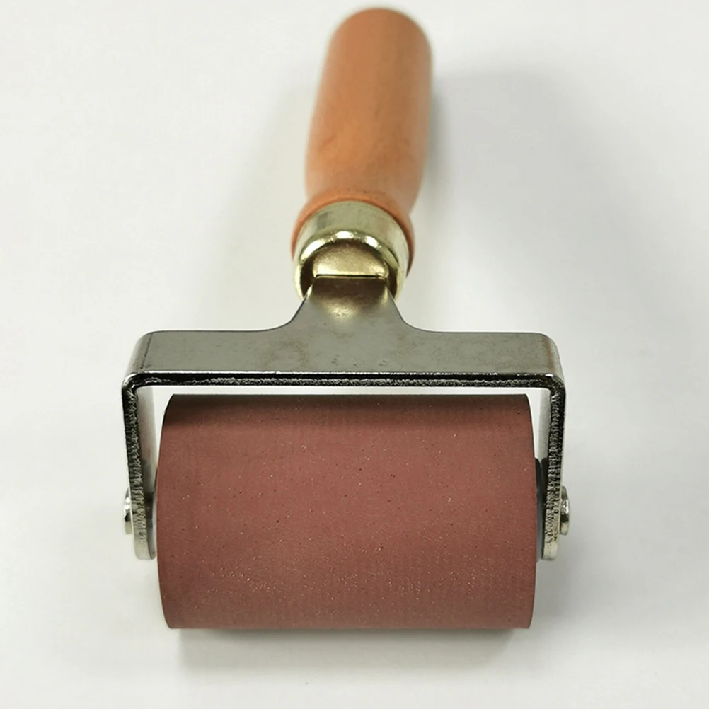 

Rubber Roller for Oil Painting Stamping Craft Tool Wooden H Smooth Ink Applicator Easy Cleanup Decoupage Bead Art