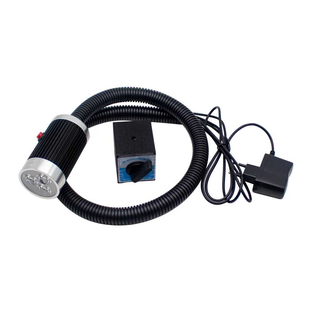 Сильное магнитное основание, светодиодный токарный станок, рабочий свет, станок, супер яркая лампа для токарного станка с ЧПУ, промышленная настольная лампа, 9 Вт, переменный ток, 100-240 В