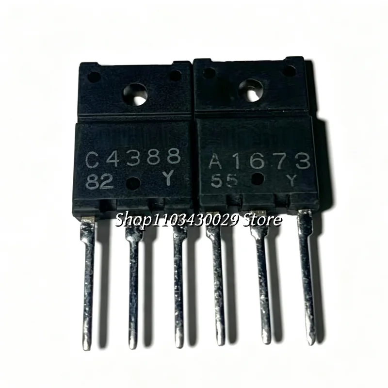 5Pairs(10PCS) New Original 2SA1673 A1673 + 2SC4388 C4388 TO-3PF 15A 180V PNP + NPN