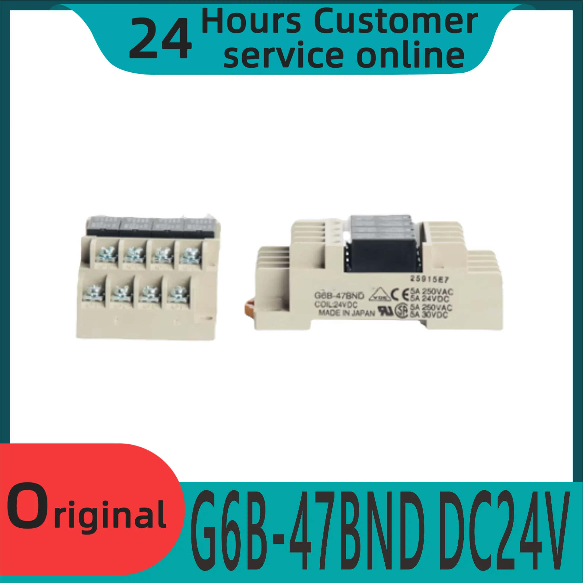 

Brand New Original Terminal Relay G6d-f4b Dc24v G6b-4bnd Dc24v G6b-47bnd Dc24v G6b-48bnd Dc24v G6b-4fb1nd Dc24v G6b-4fpnd Dc24v