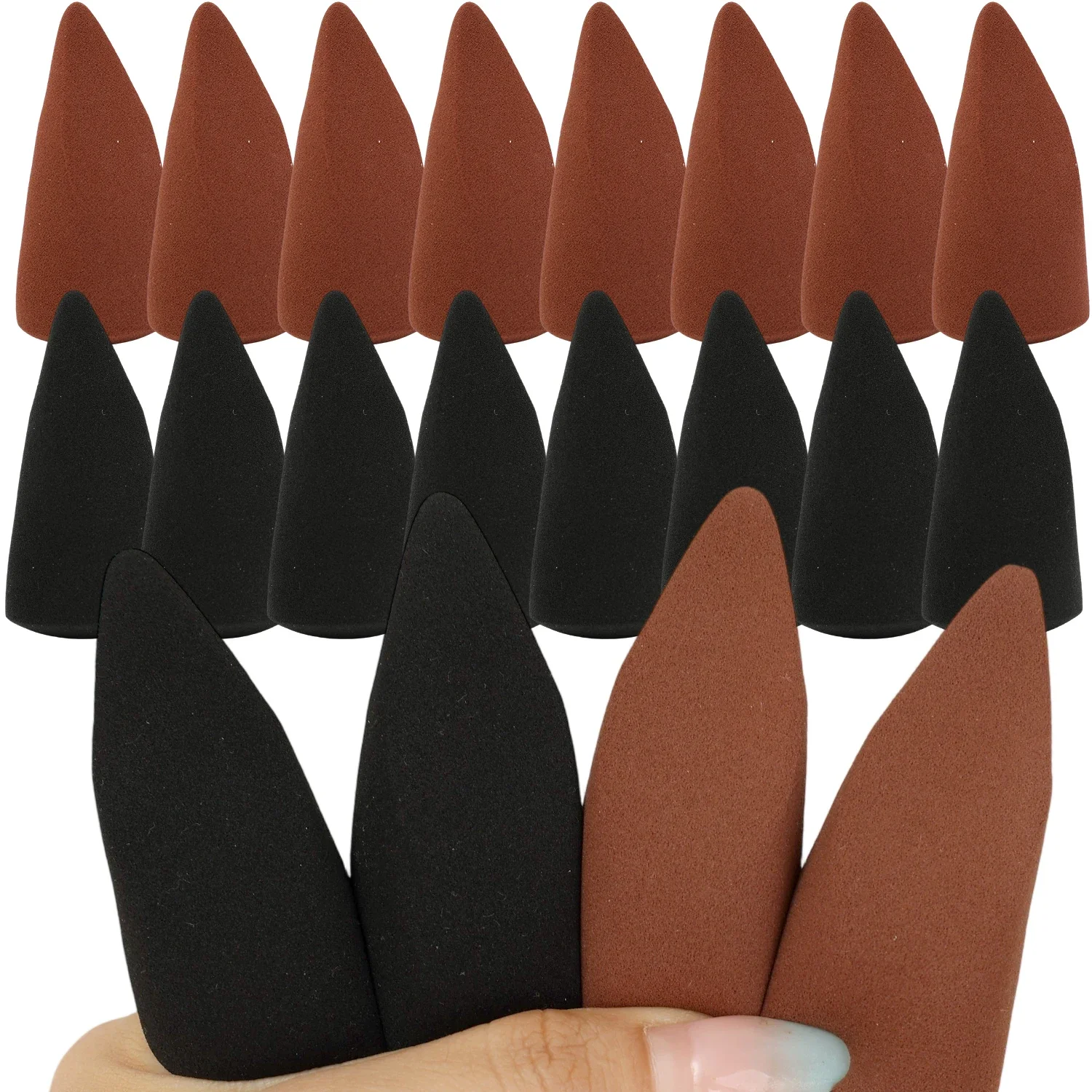 Schwarzbraune Make-up-Schwämme, Werkzeuge, superweiche Puderquasten, Applikator, Kontur, Foundation, kosmetische Puffs, glatte Mischschwämme