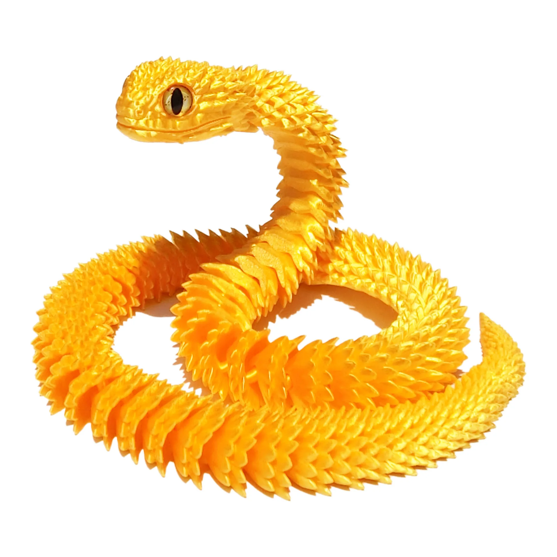3D Printed Snake Articulated Bush Viper Toy-Dragon Snake