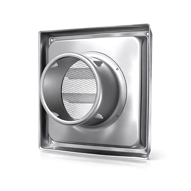 Metal Exhaust Opening Cap For Laundry Equipment With Screen Works For 4 5 6 Circular Tubes metal Build D2RD