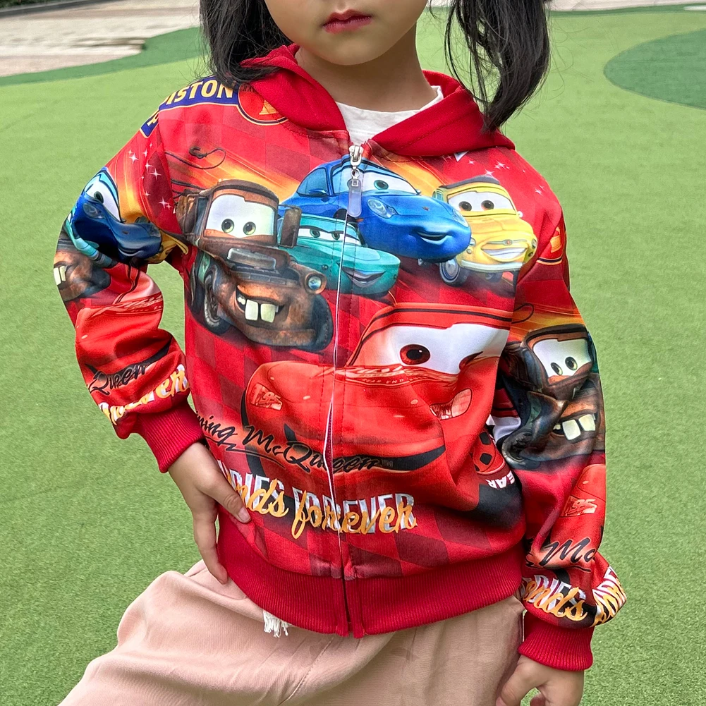 3-9Years New Cars Spring Autumn Children McQueen Costume girl Coats Jacket boys Hooded Coat Kids Outwear Clothing